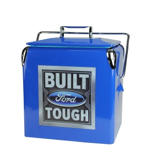 Officially Licensed Built Ford Tough Blue Stainless Steel 13 Liter Cooler - All