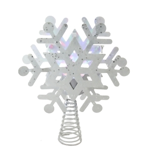 11.5 Led Lighted Decorative Snowflake Christmas Tree Topper with Projector - All