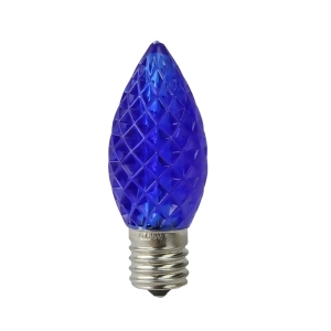 Pack of 25 Faceted Led C9 Blue Christmas Replacement Bulbs - All