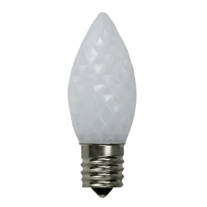 Pack of 25 Faceted Led C9 Pure White Christmas Replacement Bulbs - All