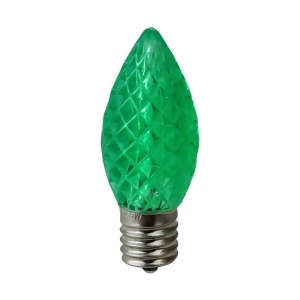 Pack of 25 Faceted Led C9 Green Christmas Replacement Bulbs - All