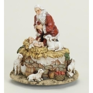 6 Joseph's Studio Kneeling Santa with Jesus Musical Christmas Figure - All