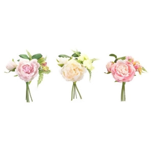 Club Pack of 12 Colorful Blossoming Springtime Artificial Peony and Hydrangea Bouquets 9 - All