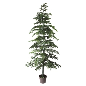 6.5' Potted Green Spruce Artificial Topiary Tree - All