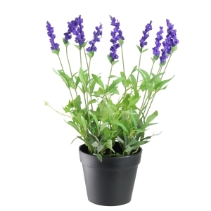 18 Potted Artificial Flowering Lavender Plant - All