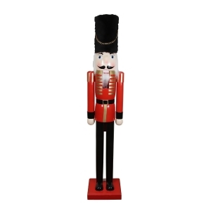 60 Decorative Commerical Size Red Solider Wooden Christmas Nutcracker - All