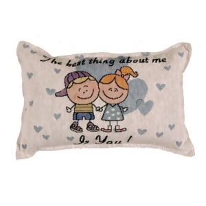 Set of 2 The Best Thing About Me Decorative Tapestry Throw Pillows 12 - All