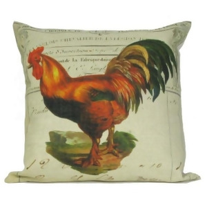 Country Rustic Green Tail Rooster Decorative Accent Throw Pillow Cover 18 - All