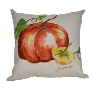 Watercolor Autumn Pumpkin with Gourd Decorative Throw Pillow Cover 18 - All