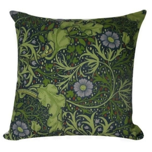 William Morris Antique Blue Flower Design Decorative Accent Throw Pillow with Insert 18 - All