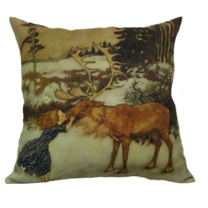 Gerda the Reindeer Hans Christian Andersen Decorative Accent Throw Pillow with Insert 18 - All
