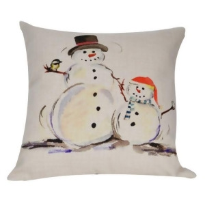 Snow Couple by Sarah Hurst Watercolor Decorative Accent Throw Pillow with Insert 18 - All