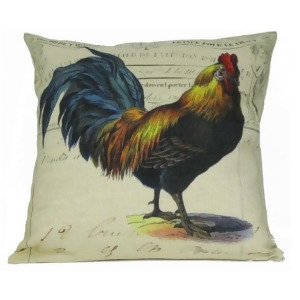 Country Rustic Blue Tail Rooster Decorative Accent Throw Pillow Cover 18 - All