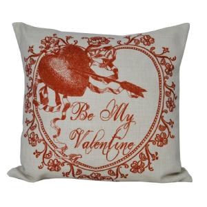 Traditional Calligraphy Be My Valentine Decorative Throw Pillow Cover 14 - All