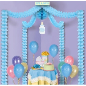 Pack of 6 Blue It's A Boy Baby Shower Canopy Decorating Party Kit 20' x 20' - All