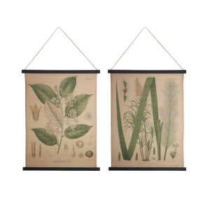 Set of 2 Miscellaneous Green Foliage Cotton Wall Hangings 32 - All