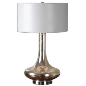 30 Mottled Mercury Glass Table Lamp with Brushed Nickel Plated Details - All