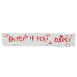 Club Pack of 12 Halloween Enter If You Dare Spooky and Creepy Banner 6' - All
