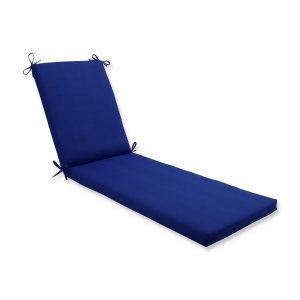 80 Blue UV/Fade Resistant Outdoor Patio Chaise Lounge Cushion with Ties - All