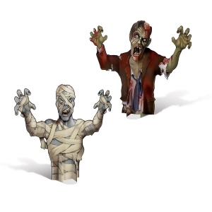 Club Pack of 24 Halloween Creepy 3-D Mummy and Zombie Centerpieces 22 - All