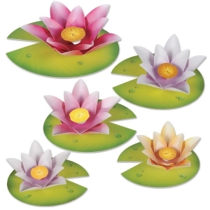 Club Pack of 12 Spring and Easter Water Lily Flower Paper Display Cutouts 10.75 - All