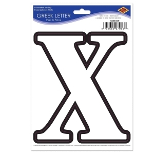 Club Pack of 12 Peel N Place Decorative Vinyl Greek Letter Chi 8.5 - All