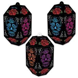 Club Pack of 36 Halloween Geometric Hanging Day of the Dead Paper Lanterns 7 - All