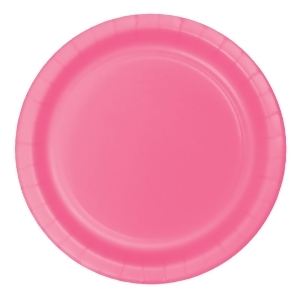 Club Pack of 96 Punch Pink Lunch In Disposable Decorative Plastic Party Plates 7 - All