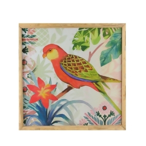 14 Red and Green Love Bird Decorative Wooden Framed Print Wall Art - All