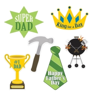 Club Pack of 12 Admiring and Loving Happy Father's Day Cutouts 16.5 - All
