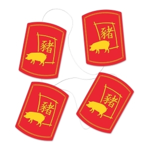 Club Pack of 12 Chinese New Year 2019 Year Of The Pig Stringer Hanging Decoration 78 - All