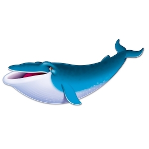 Club Pack of 12 Two Sided Detailed Azul Blue Smiling Whale Cut Out 44 - All
