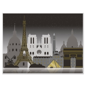 Pack of 6 International Take Me to Paris Cityscape Mural Wall Decoration 6 - All