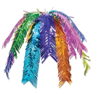 Club Pack of 12 Decorative Vibrant Colored Metallic Hanging Palm Leaf Cascade 24 - All