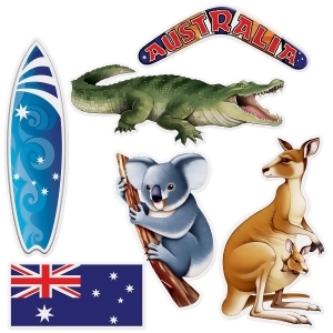 Club Pack of 12 Australian Country and Animal Themed Wall Cutouts 19.75 - All
