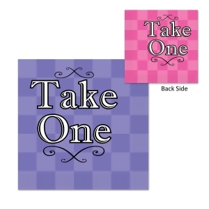 Club Pack of 192 Decorative Two-Ply Alice In Wonderland Take One Checkered Napkins - All