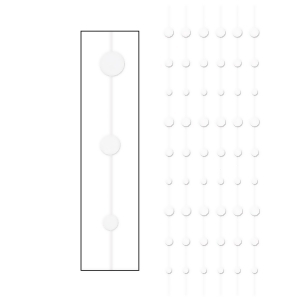 Club Pack of 72 Decorative Celebration White Hanging Dot Stringers 6 - All