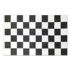 Club Pack of 12 Decorative Black and White Sport Racing Checkered Flags 5 - All