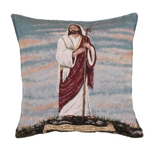 Pack of 2 Religious Jesus I Am the Way Square Decorative Tapestry Throw Pillows 17 - All