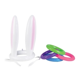Pack of 12 Inflatable Bunny Ears Ring Toss Easter Party Games 17 - All