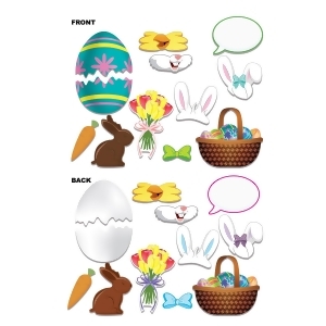 Club Pack of 132 Double Sided Assorted Easter Photo Fun Signs - All