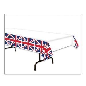 Pack of 12 Union Jack British Flag Disposable Plastic Party Table Covers 9' - All