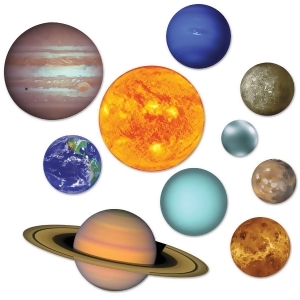 Club Pack of 120 Solar System Double Sided Cutout Decorations - All