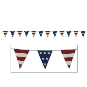 Club Pack of 12 Summer 4th of July Red White and Blue Flag Pennant Banner 12 - All