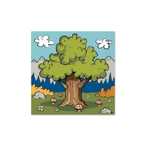 Club Pack of 192 Woodland Friends Party Tree 2-Ply Paper Napkins - All