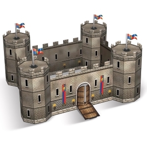Club Pack of 12 Decorative Medieval Birthday 3-D Castle Centerpiece 9 - All