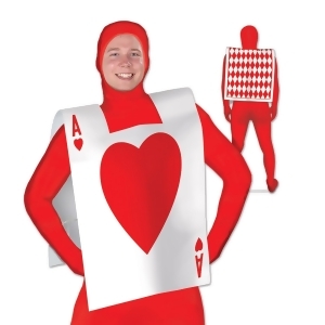 Club Pack of 12 Alice in Wonderland Red and White Ace of Hearts Full Size Vest 25 - All