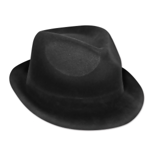 Club Pack of 25 Halloween Classy 20s Musician Black Velour Chairman Hat - All