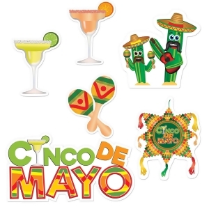 Club Pack of 12 Festive Cinco De Mayo Fiesta Celebration Cutouts 21.5 - All