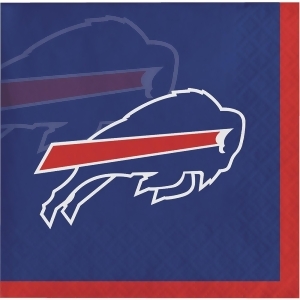 Club Pack of 192 Blue and Red Buffalo Bills Disposable Beverage Napkins 5 - All
